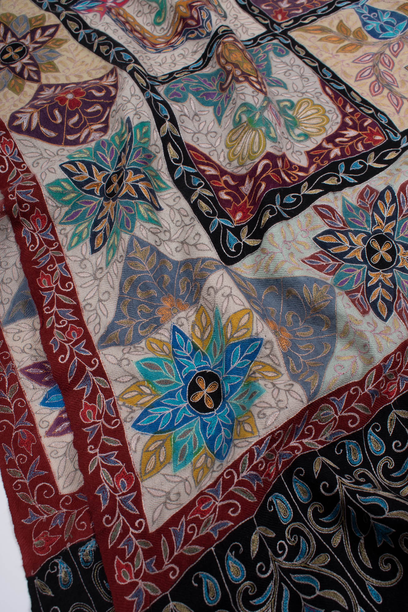 XL Artistic Kalamkari Pashmina - ZAPOPAN