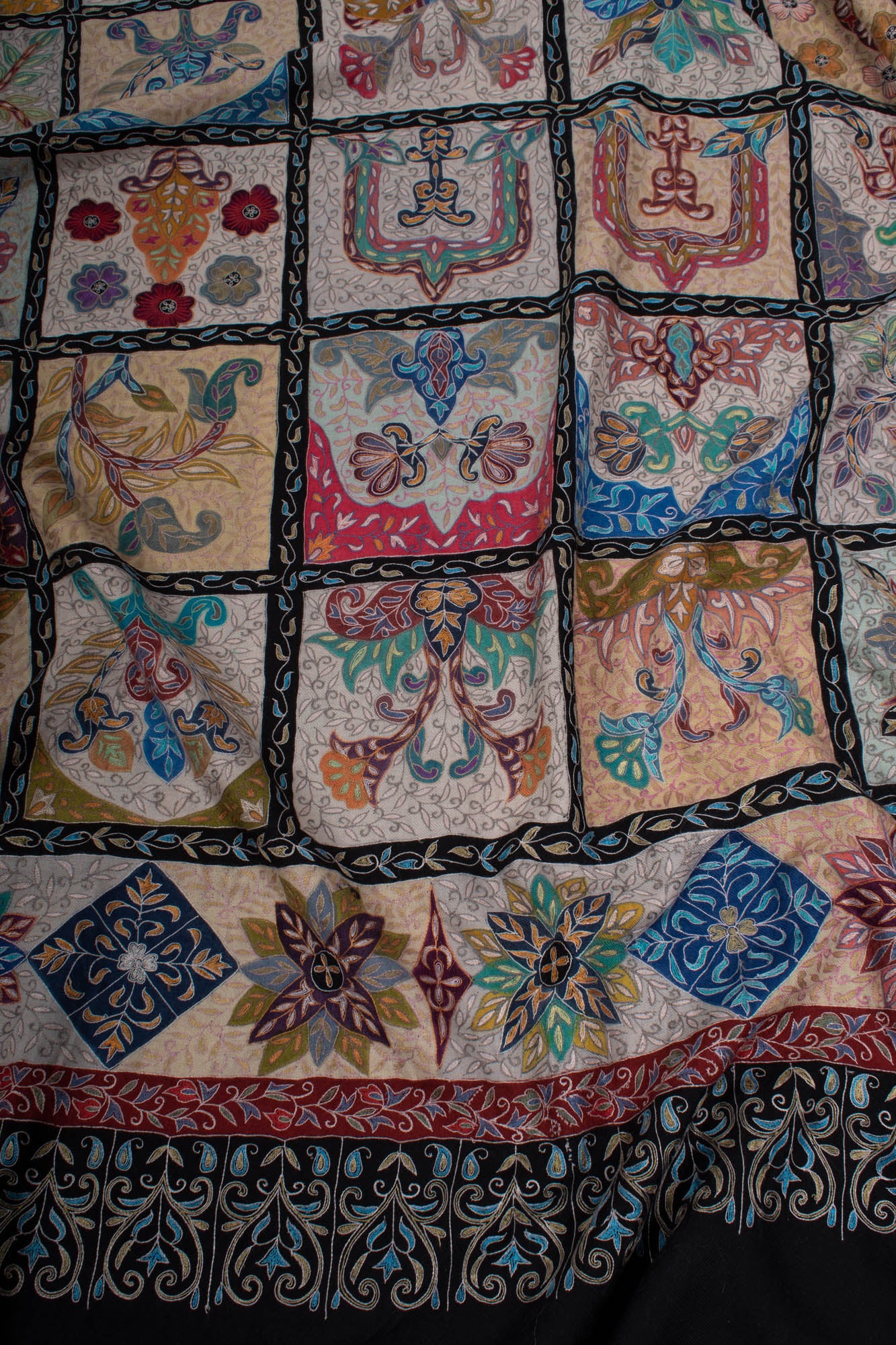 XL Artistic Kalamkari Pashmina - ZAPOPAN
