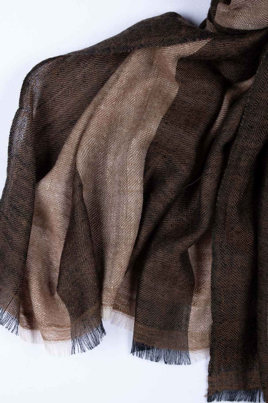 Pashmina cashmere brown scarf shawl shahkaar wedding