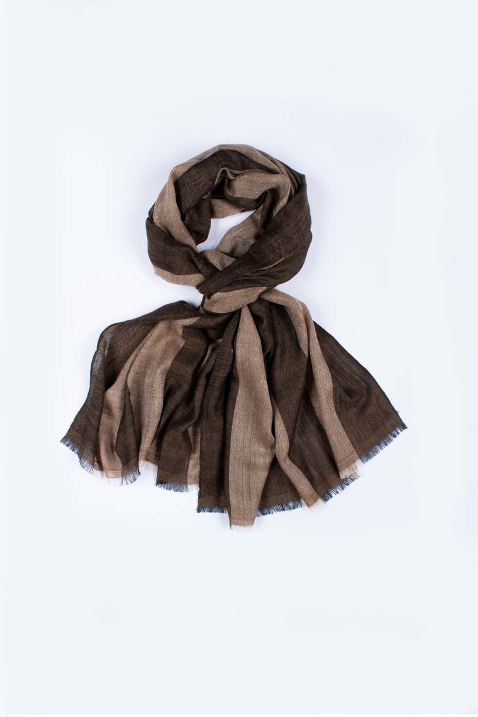 Pashmina cashmere brown scarf shawl shahkaar wedding