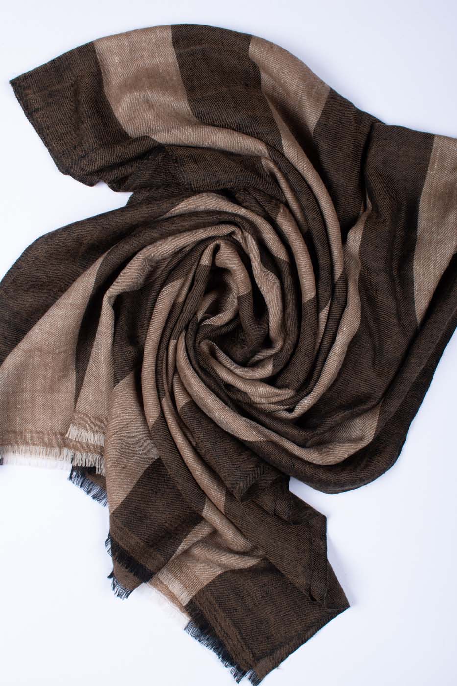 Pashmina cashmere brown scarf shawl shahkaar wedding