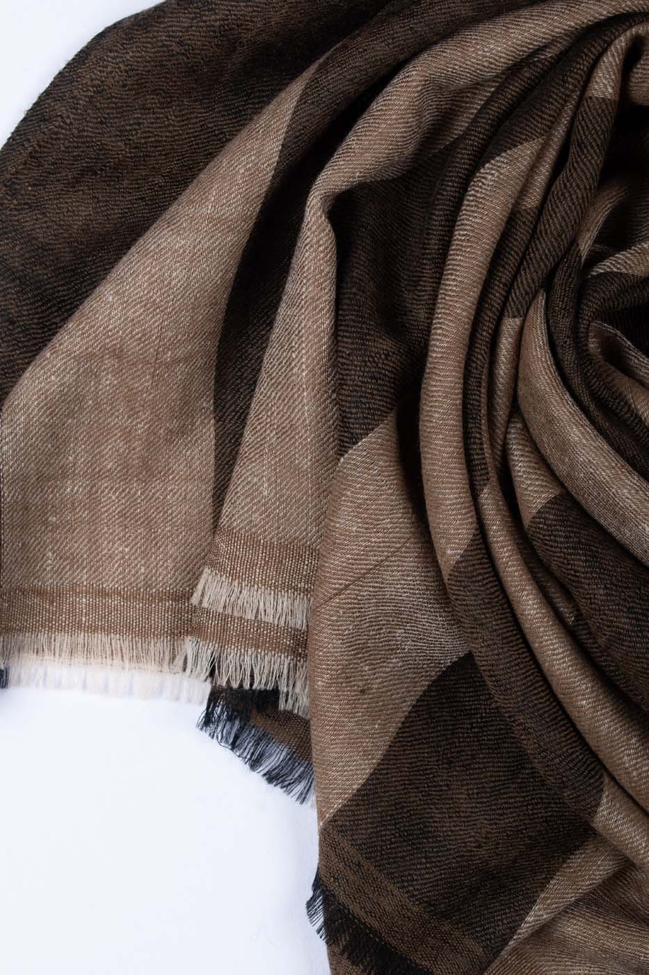 Pashmina cashmere brown scarf shawl shahkaar wedding