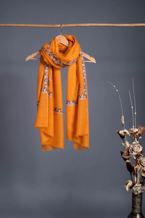 Tangerine Hand Embroidered Cashmere - SAN DIEGO