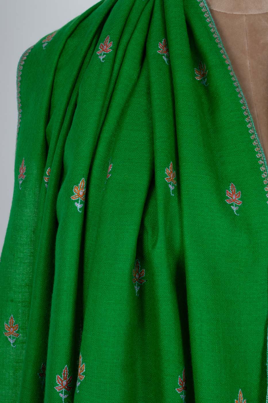 Green Kashmiri Pashmina Shawls by Shahkaar - Luxurious and Elegant