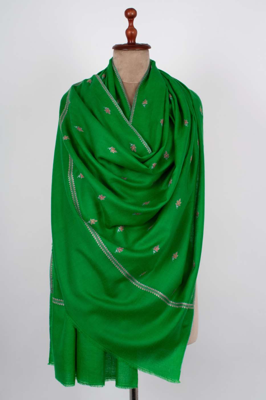 Green Kashmiri Pashmina Shawls by Shahkaar - Luxurious and Elegant