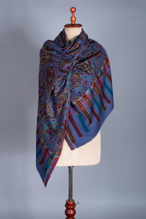 Outline Embroidered Cashmere Shawl - KEA