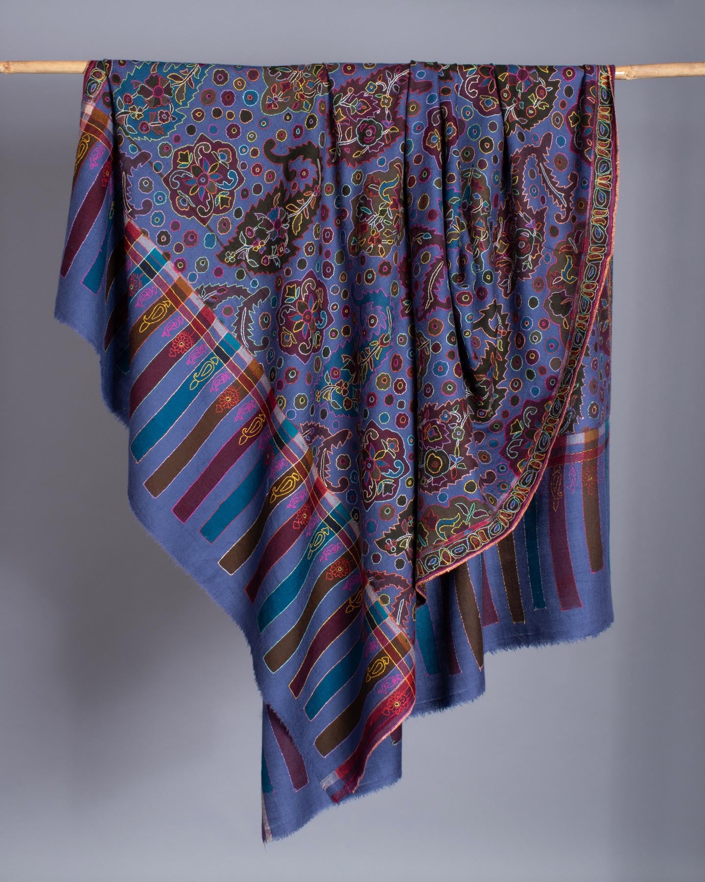 Outline Embroidered Cashmere Shawl - KEA